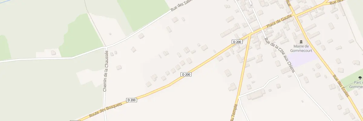 Plan du 12 Rte des Bosquets à Gommecourt