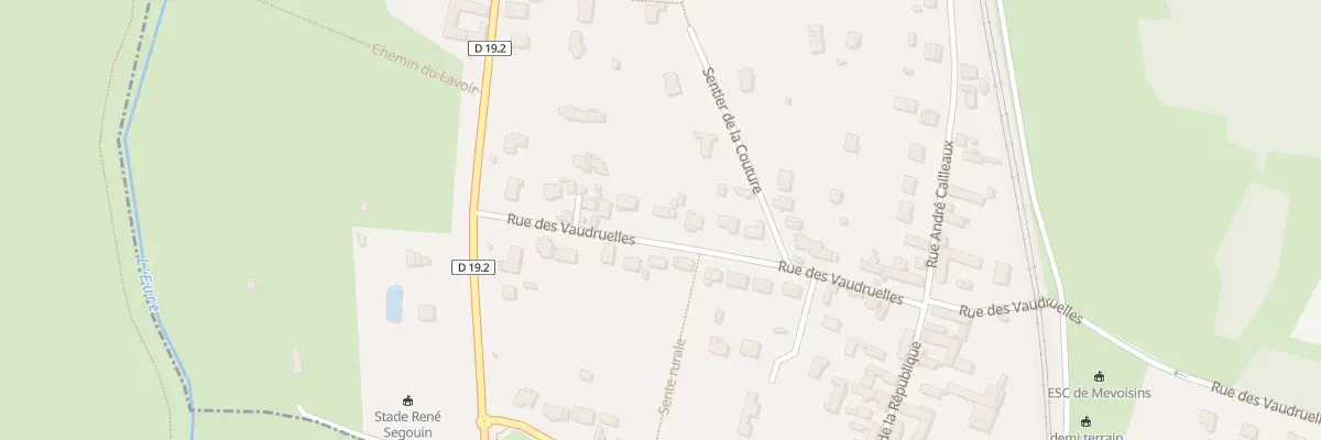 Plan du 13 Rue des Vaudruelles à Mévoisins
