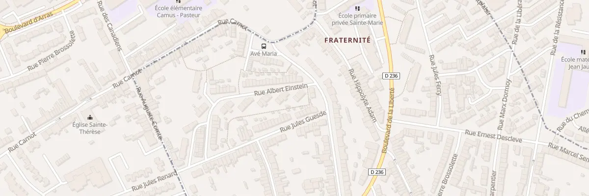 Plan du 5 Rue Albert Einstein à Outreau