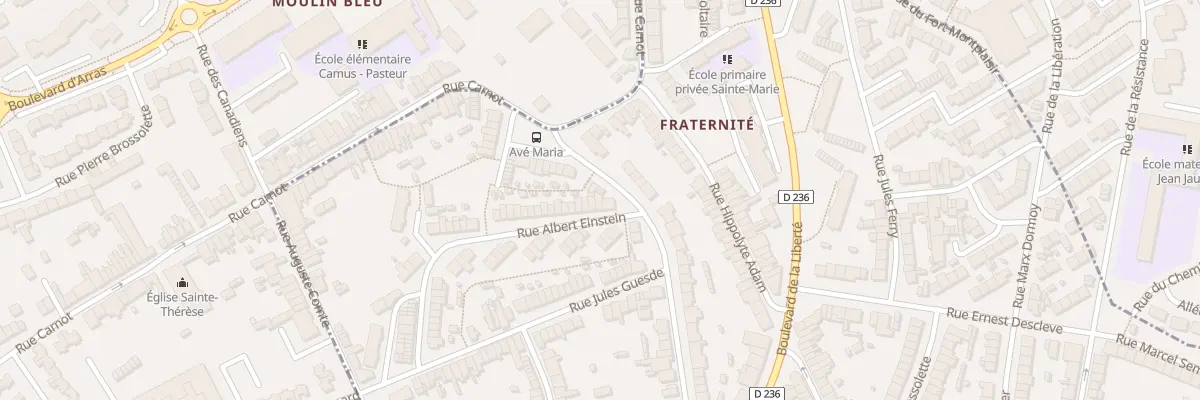 Plan du 6 Rue Albert Einstein à Outreau