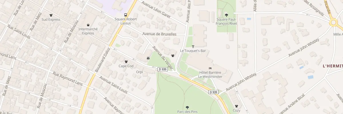Plan du 106 Av de Bruxelles au Touquet-Paris-Plage