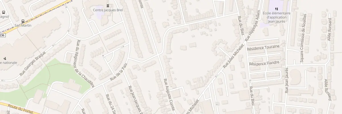 Plan du 68 Rue Auguste Comte à Outreau
