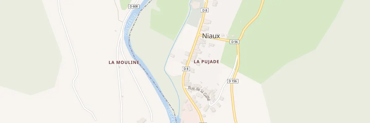 Plan du 84 Rte du Vicdessos à Niaux