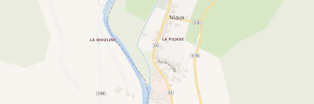 Plan du 100 La Pujade à Niaux