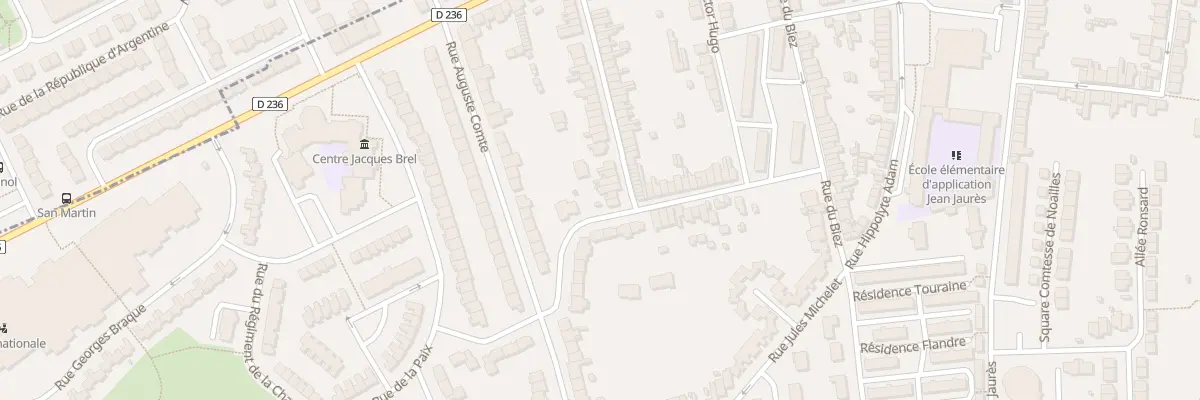 Plan du 45 Rue Pasteur à Outreau