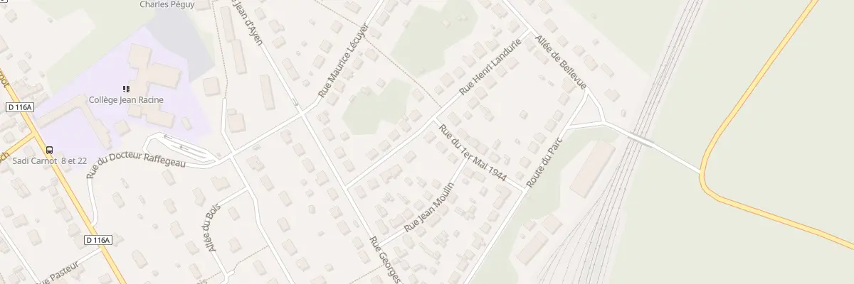 Plan du 9 Rue du Premier Mai 1944 à Maintenon