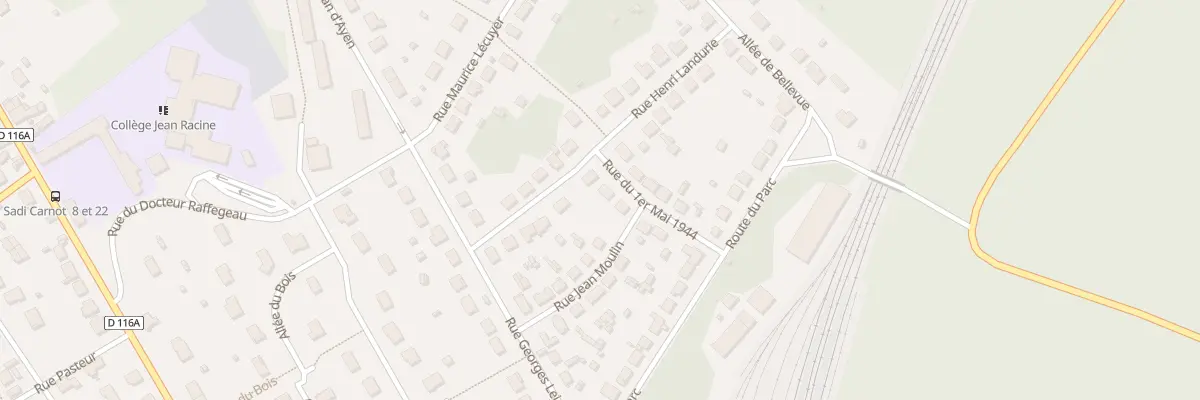 Plan du 7 Rue du Premier Mai 1944 à Maintenon