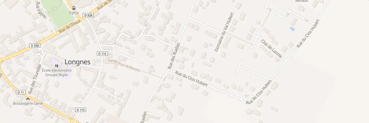 Plan du 16 Rue des Ruelles à Longnes