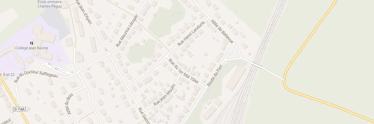 Plan du 6 Rue du Premier Mai 1944 à Maintenon