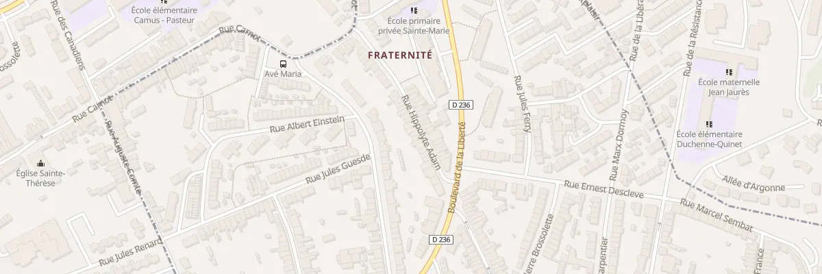 Plan du 155 Rue Hippolyte Adam à Outreau
