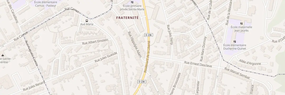 Plan du 94 Rue Hippolyte Adam à Outreau