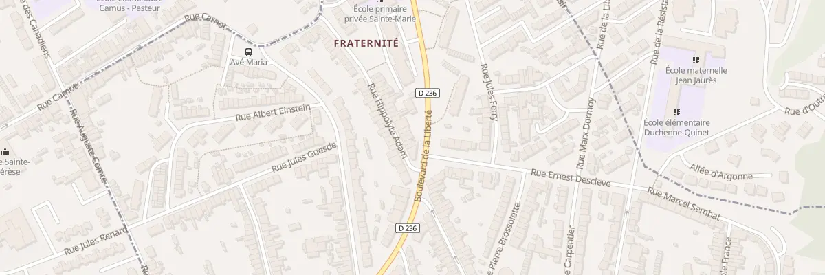 Plan du 90 Rue Hippolyte Adam à Outreau