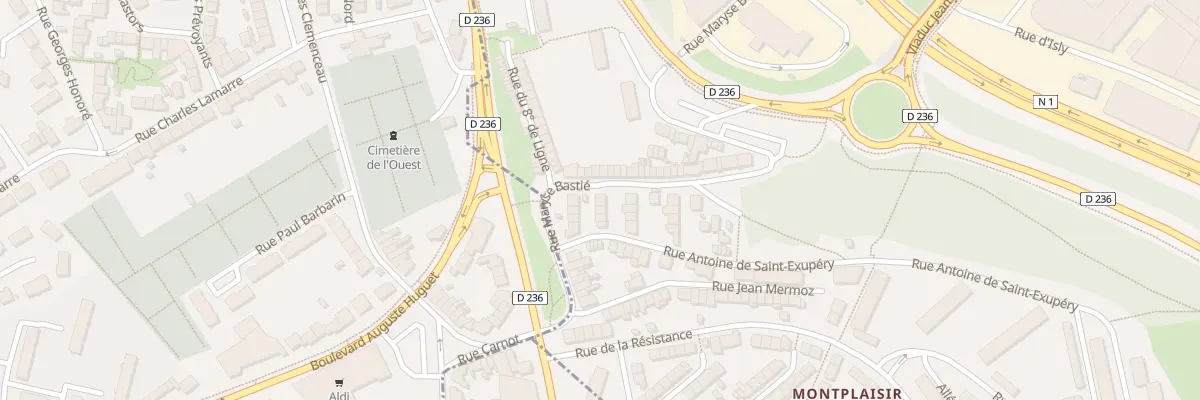 Plan du 23 Rue Maryse Bastie à Boulogne-sur-Mer