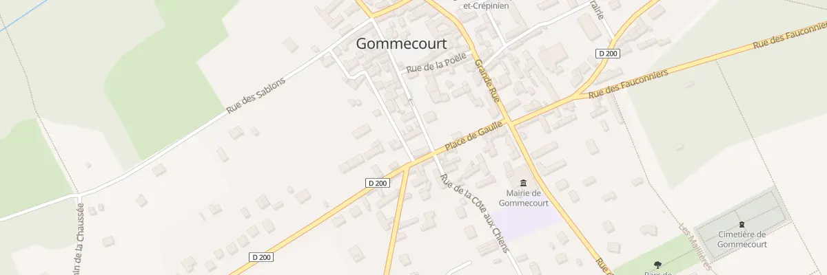 Plan du 2 Rte des Bosquets à Gommecourt