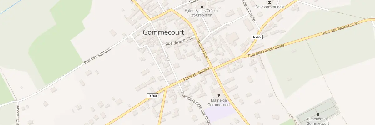 Plan du 4 Pl de Gaulle à Gommecourt