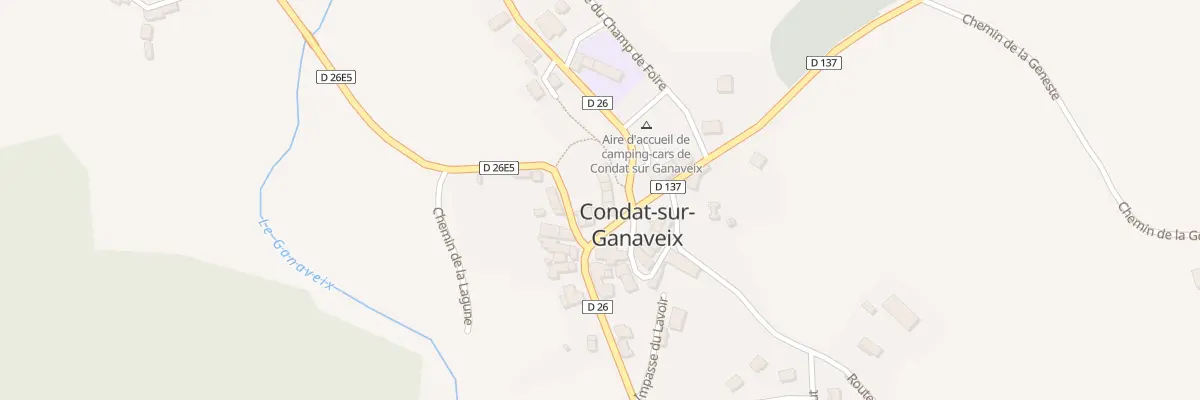 Plan du 9 Rue de la Fontaine du Cure à Condat-sur-Ganaveix