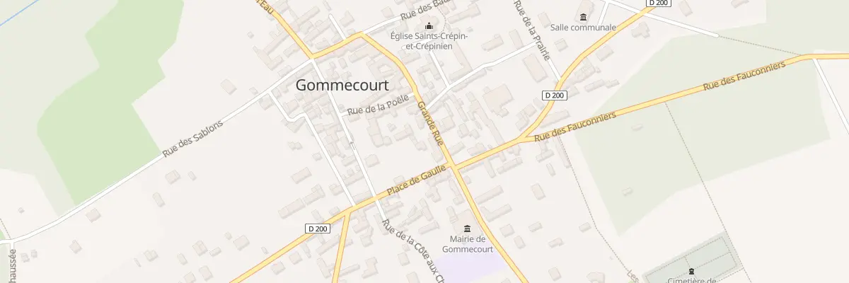 Plan du 2B Pl de Gaulle à Gommecourt