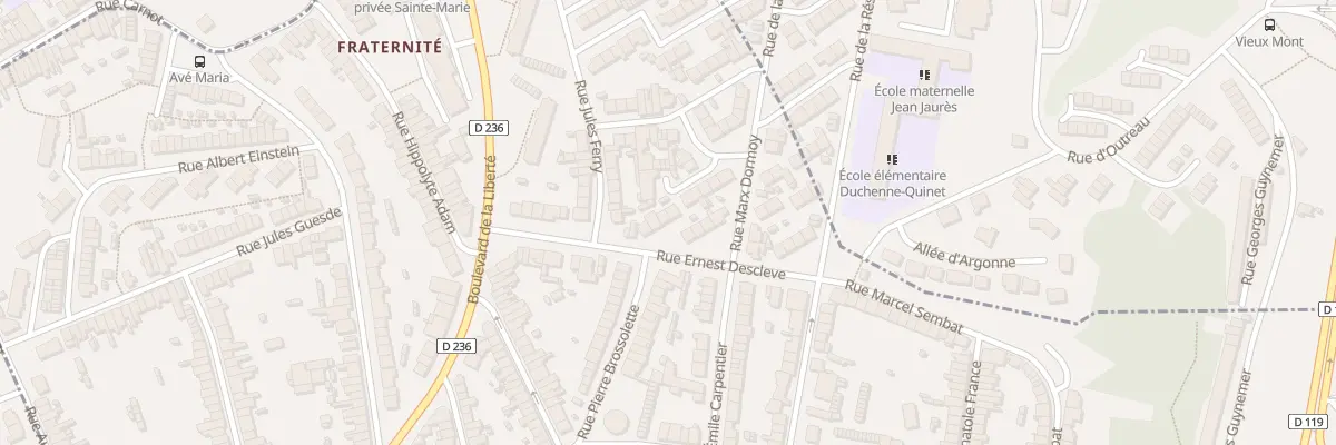 Plan du 14 Rue Ernest Descleve à Outreau
