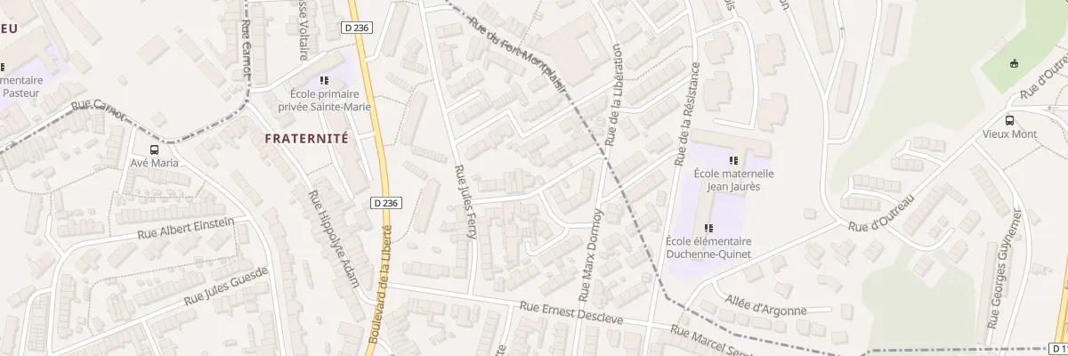 Plan du 11 Rue Ernest Renan à Outreau
