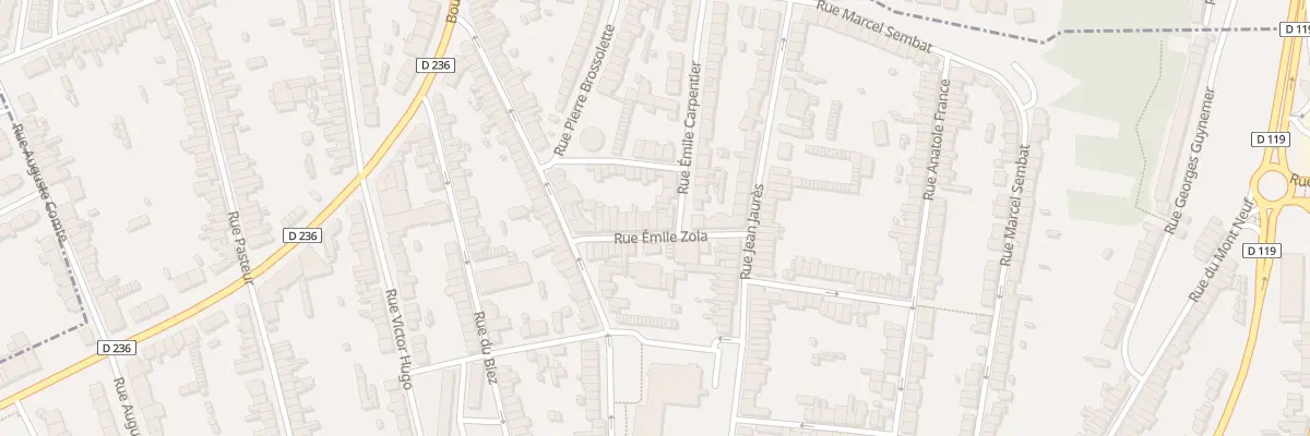 Plan du 14 Rue Emile Zola à Outreau