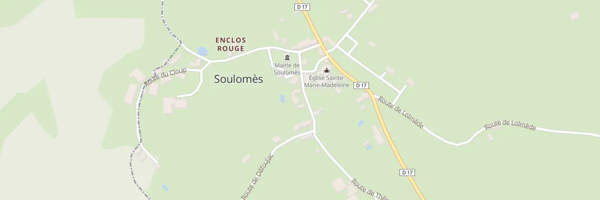 Plan du 28 Rte de Théron à Soulomès