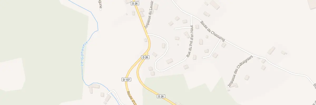 Plan du 281 Rue du Pré d’En Haut à Condat-sur-Ganaveix