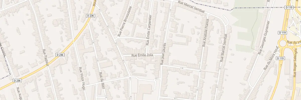 Plan du 8 Rue Emile Zola à Outreau