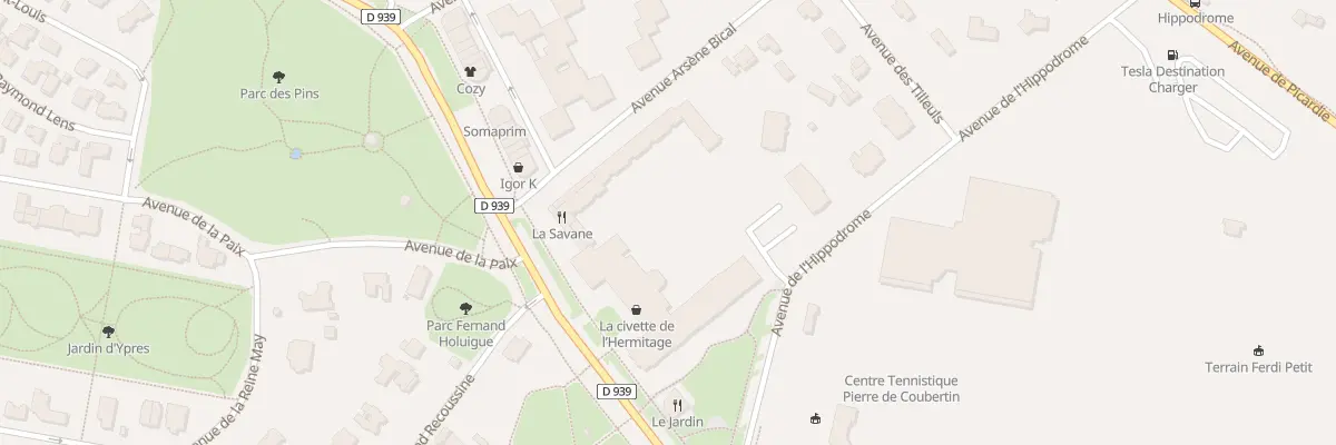 Plan du 1 Res Hermitage au Touquet-Paris-Plage