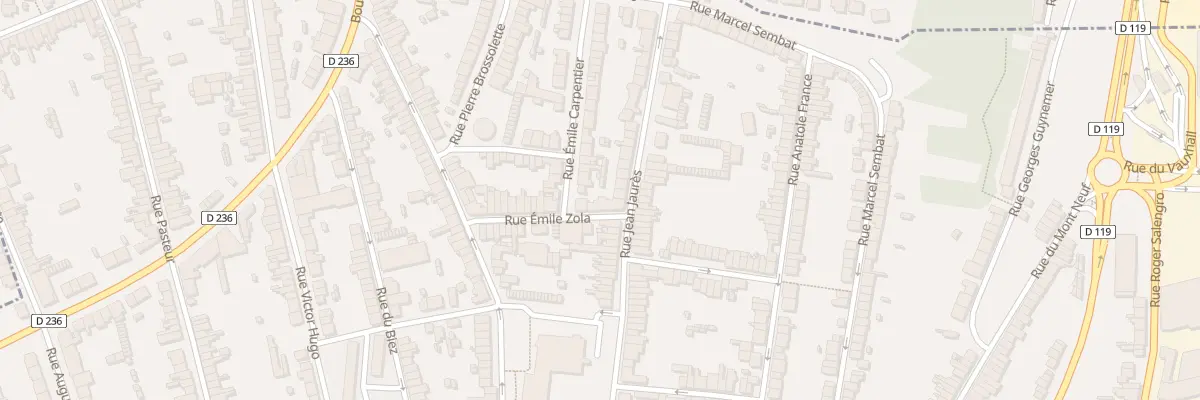 Plan du 2 Rue Emile Zola à Outreau