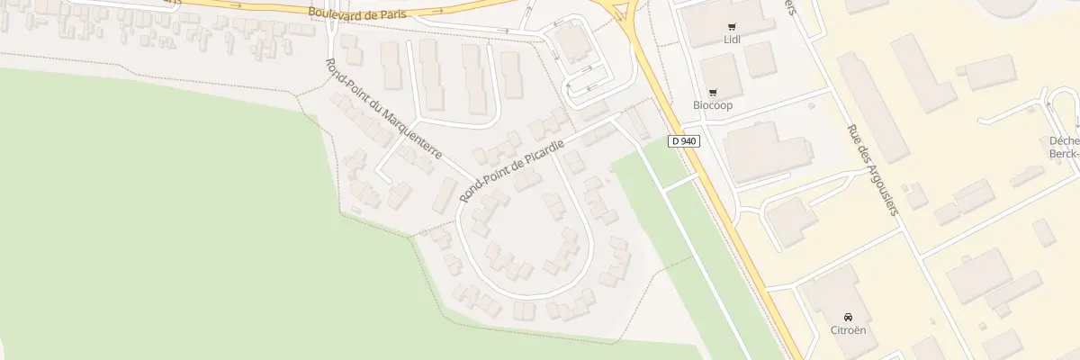 Plan du 43 Rpt de Picardie à Berck