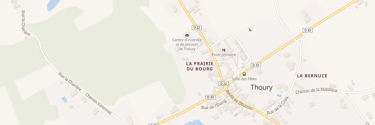 Plan du 100 La Prairie du Bourg à Thoury