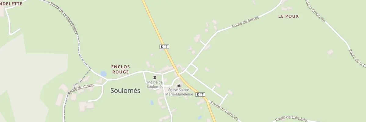 Plan du 1 Rte de Serres à Soulomès