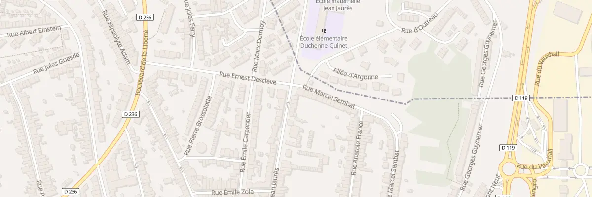 Plan du 128 Rue Jean Jaurès à Outreau