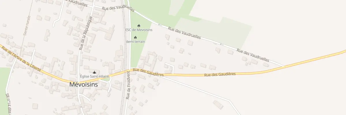 Plan du 5001 Rue des Gaudières à Mévoisins
