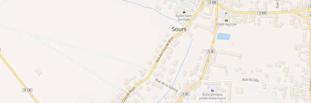 Plan du 10 Rue du Clos de Brye à Sours