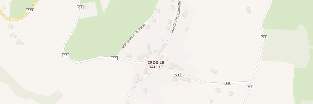 Plan du 5493 Cros Le Ballet à Châteauneuf-la-Forêt