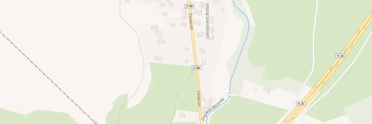 Plan du 52 Rte de Tarascon à Arignac