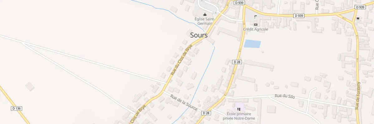 Plan du 9 Rue du Clos de Brye à Sours