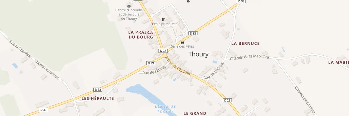Plan du 3 Rte de Dhuizon à Thoury