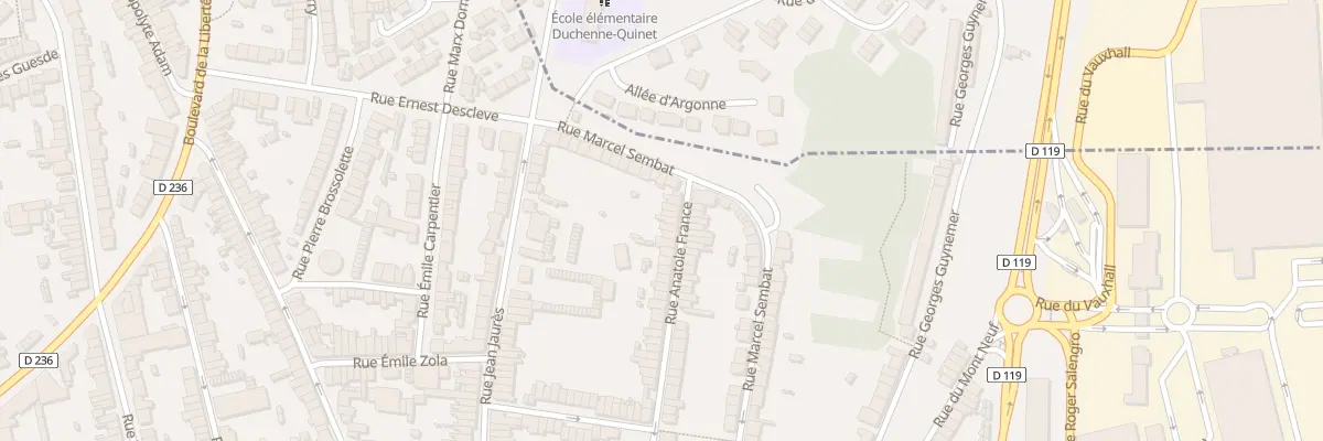 Plan du 77 Rue Anatole France à Outreau