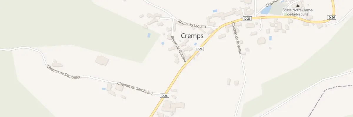 Plan du 122 Rte de Gouzou à Cremps