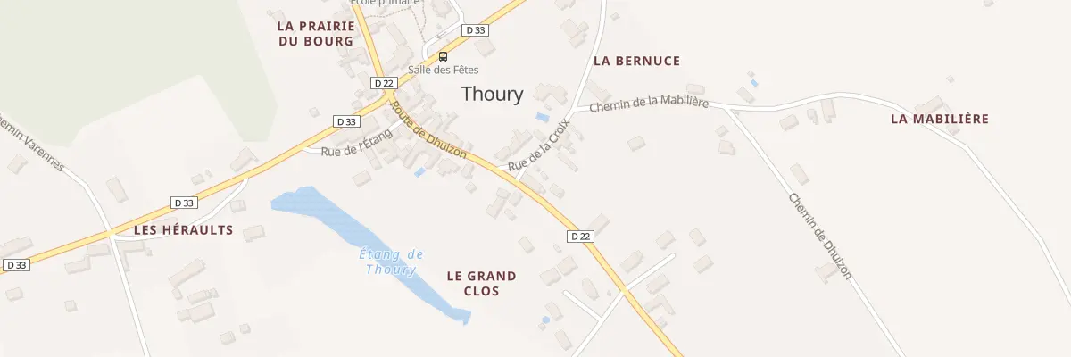Plan du 11 Rte de Dhuizon à Thoury