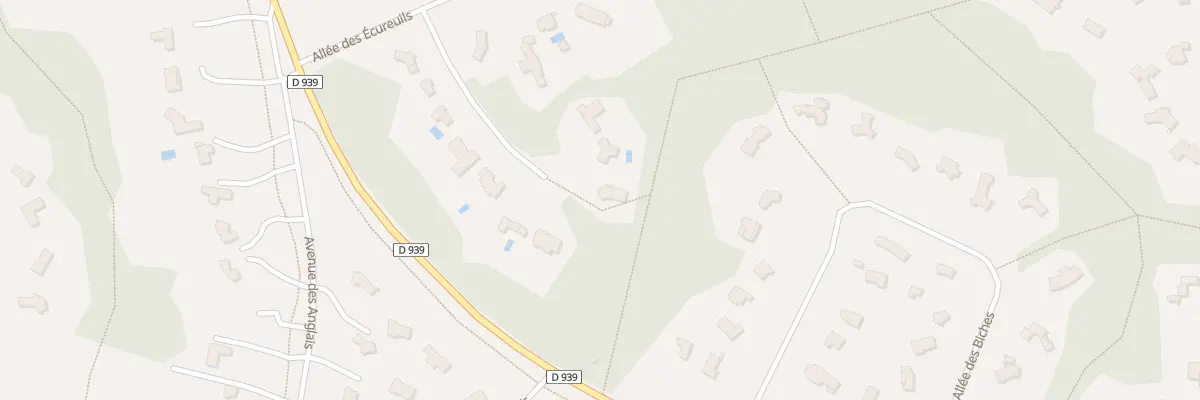 Plan du 183 All des Ecureuils au Touquet-Paris-Plage