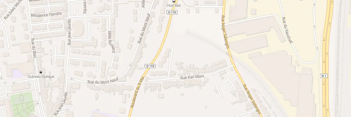 Plan du 36 Rue Karl Marx à Outreau