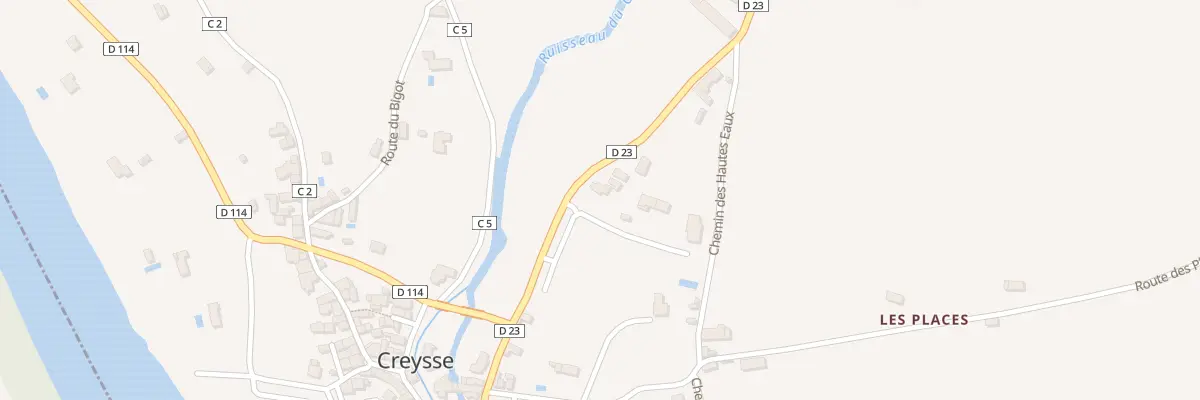 Plan du 114 Rte du Jardy à Creysse