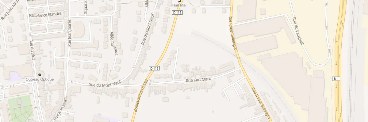 Plan du 32 Rue Karl Marx à Outreau