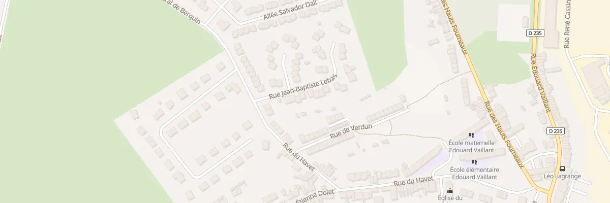 Plan du 12 Rue Jean-baptiste Lebas à Outreau