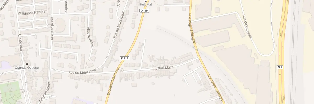 Plan du 24 Rue Karl Marx à Outreau