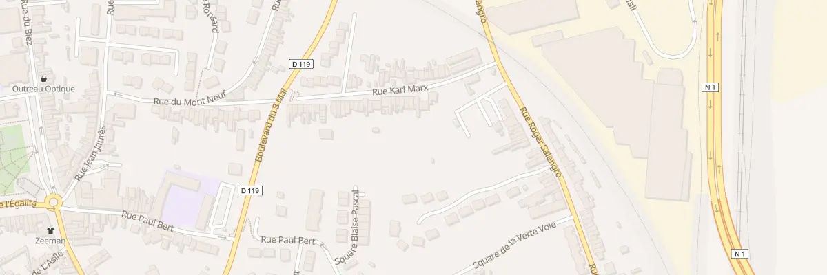 Plan du 11 Rue Karl Marx à Outreau