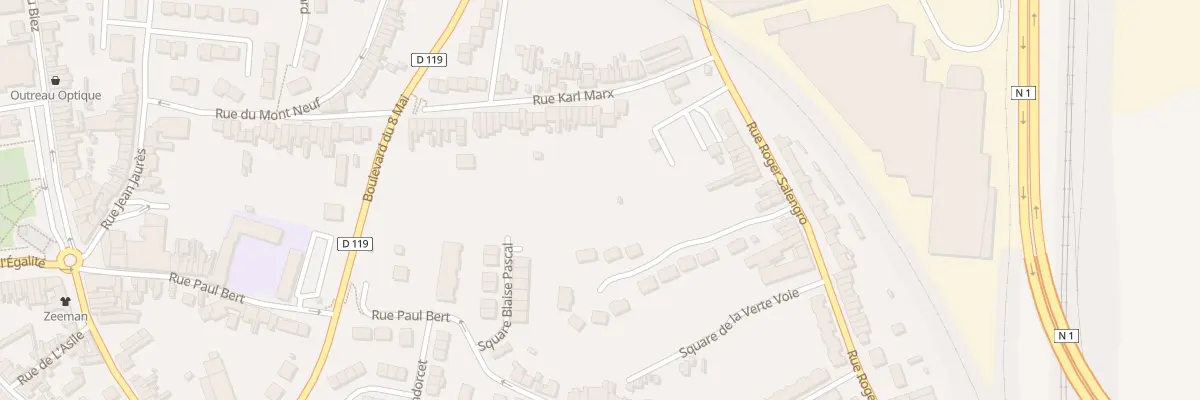 Plan du 9 Rue Karl Marx à Outreau